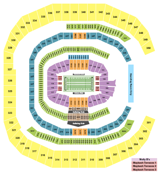 Mercedes-Benz Stadium Chick-fil-A Bowl Seating Chart